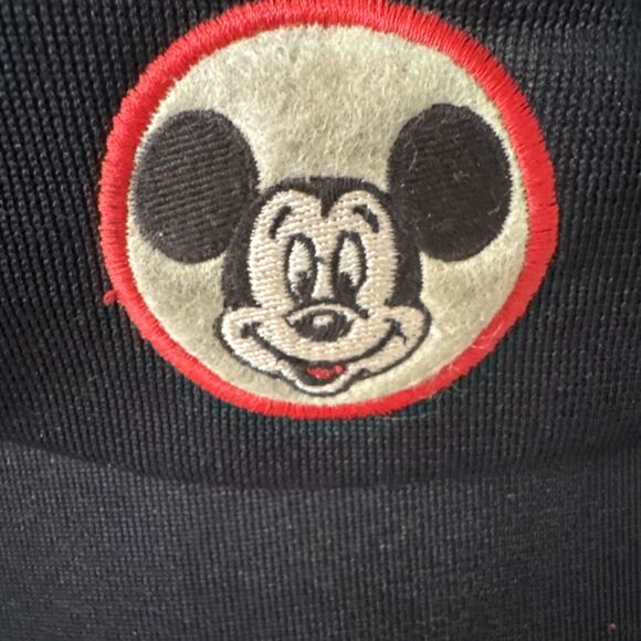 Vintage FLAW Mickey Mouse Ears Snapback Hat Adult 70s Black Disneyland Retro USA - Picture 2 of 8